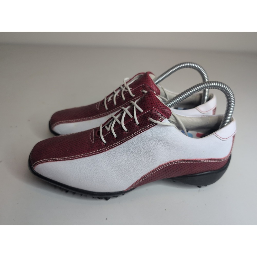 Foot Joy Women's LoPro Collection 97216 Lace Up Red White Golf Shoes 7M